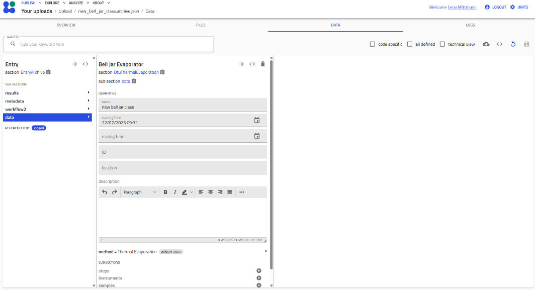 Schema interface overview