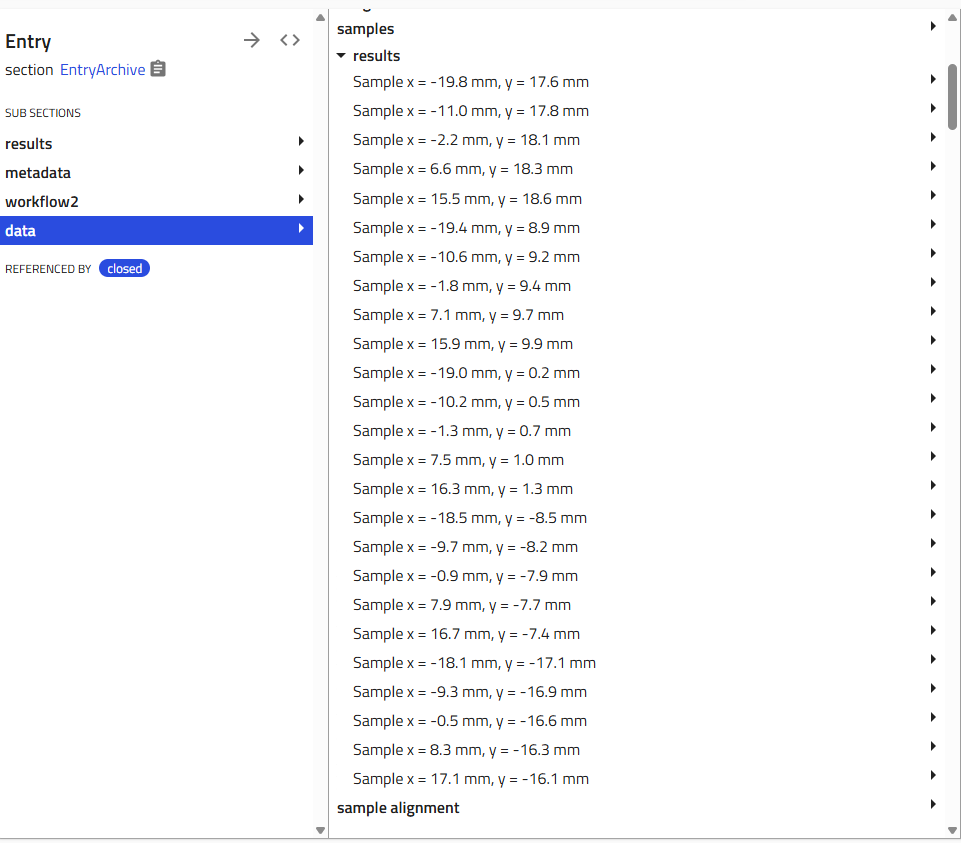 EDX results visualization