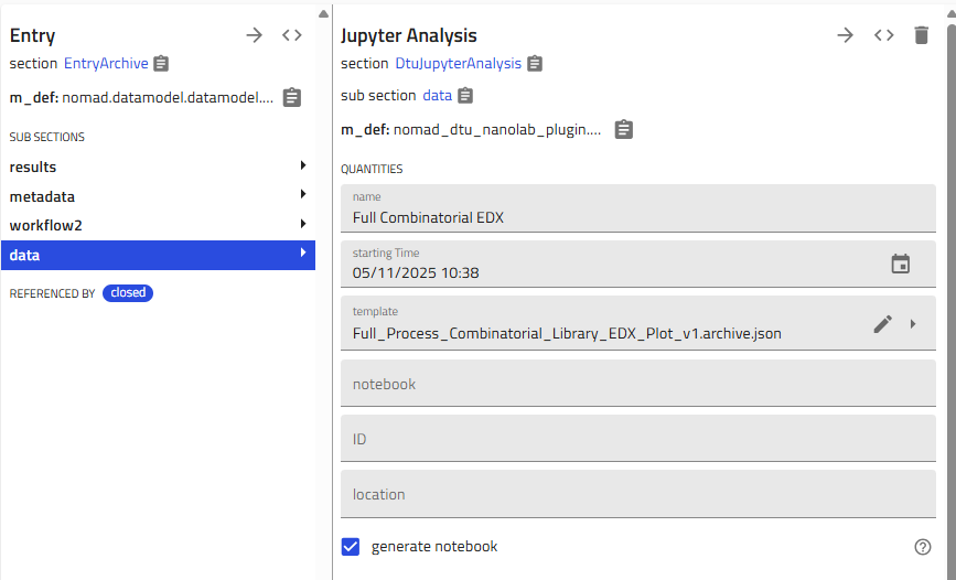Generate notebook toggle